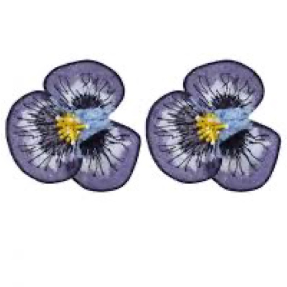 ISO MIGNONNE GAVIGAN BLUE PANSY EARRINGS
